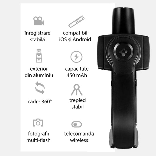 Gimbal Stabilizátor Spigen S610W Gimbal, Univerzální, Černý