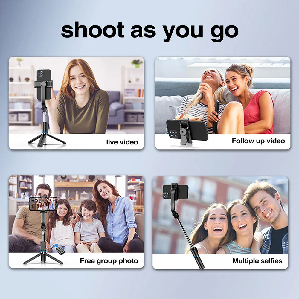 Selfie Stick Bluetooth Techsuit C01, Univerzální, Černý
