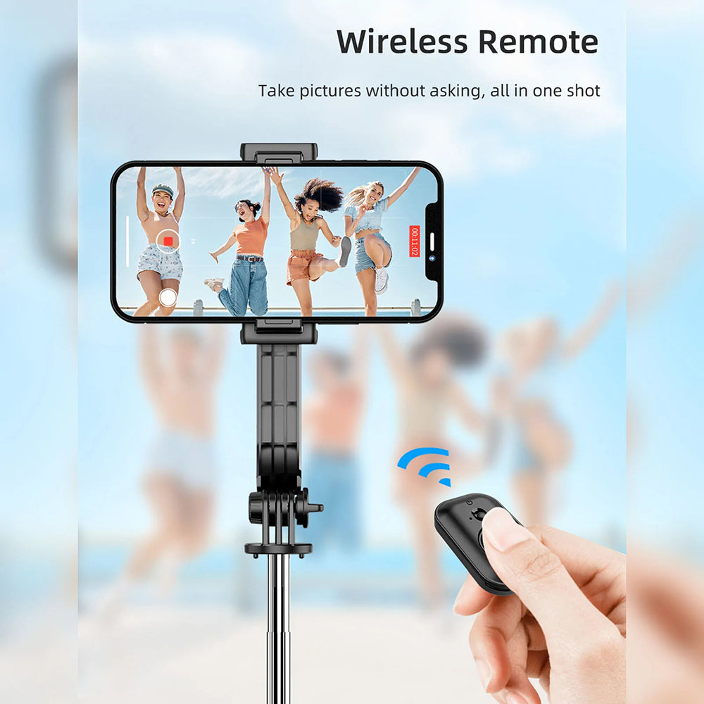 Selfie Stick Bluetooth Techsuit C01, Univerzální, Černý