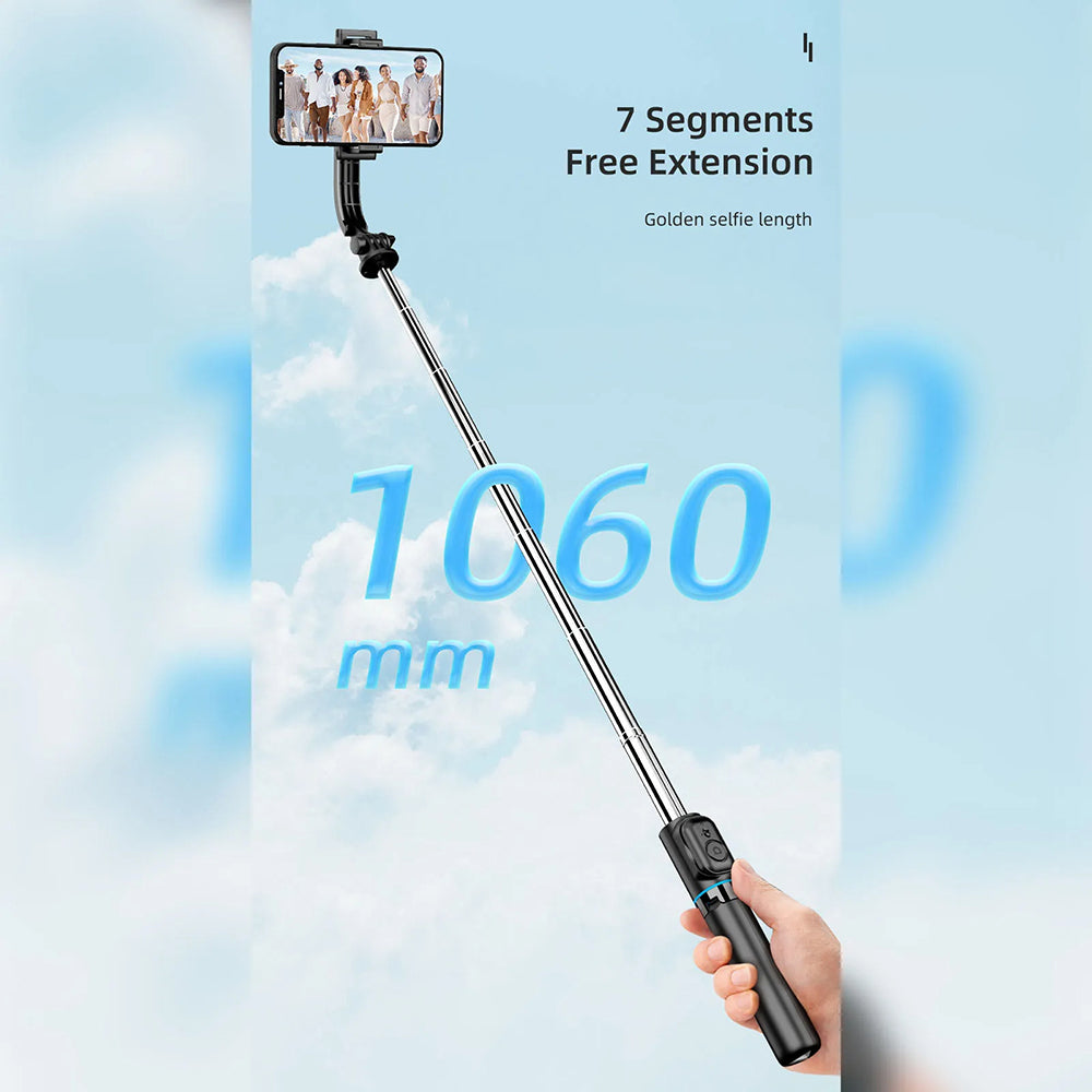 Selfie Stick Bluetooth Techsuit C01, Univerzální, Černý