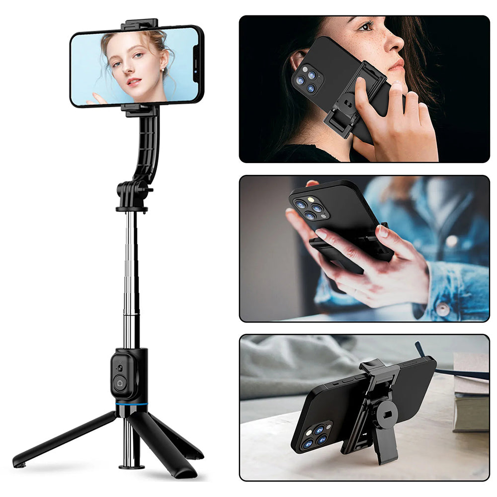 Selfie Stick Bluetooth Techsuit C01, Univerzální, Černý
