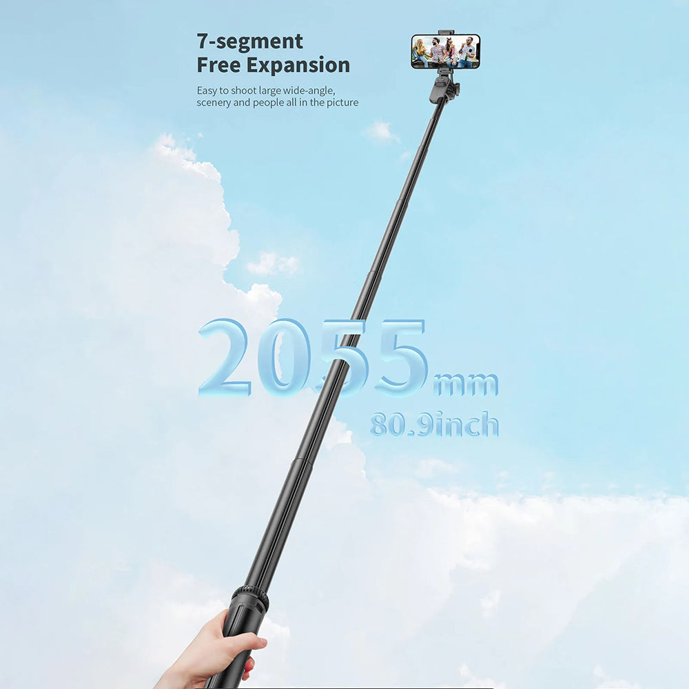 Selfie Stick Bluetooth Techsuit C05, Univerzální, Černý