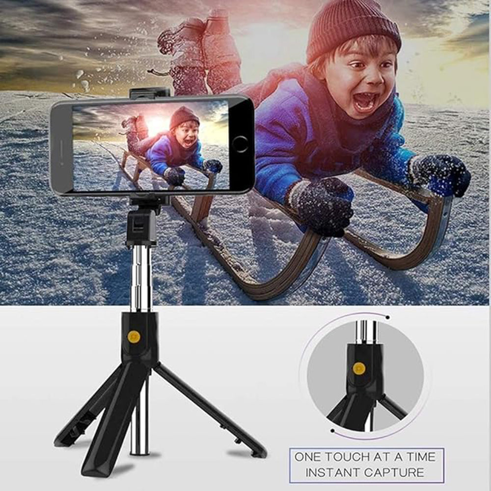 Selfie Stick Bluetooth Techsuit K07, Univerzální, Černý
