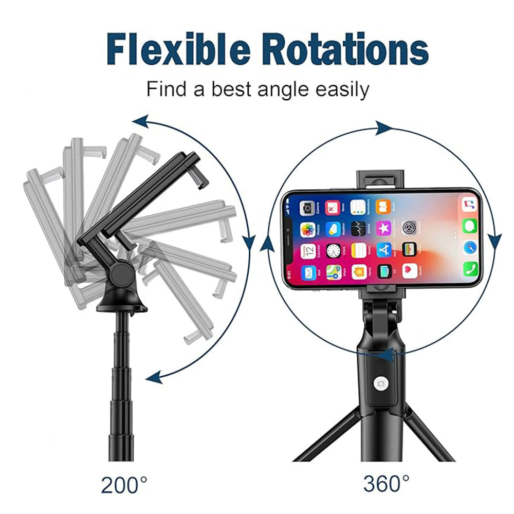 Selfie Stick Bluetooth Techsuit K22, Univerzální, Černý