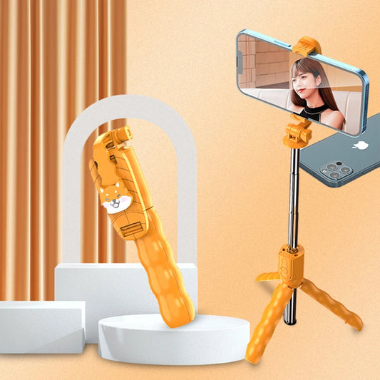 Selfie Stick Bluetooth Techsuit KT01, Univerzální, Oranžový
