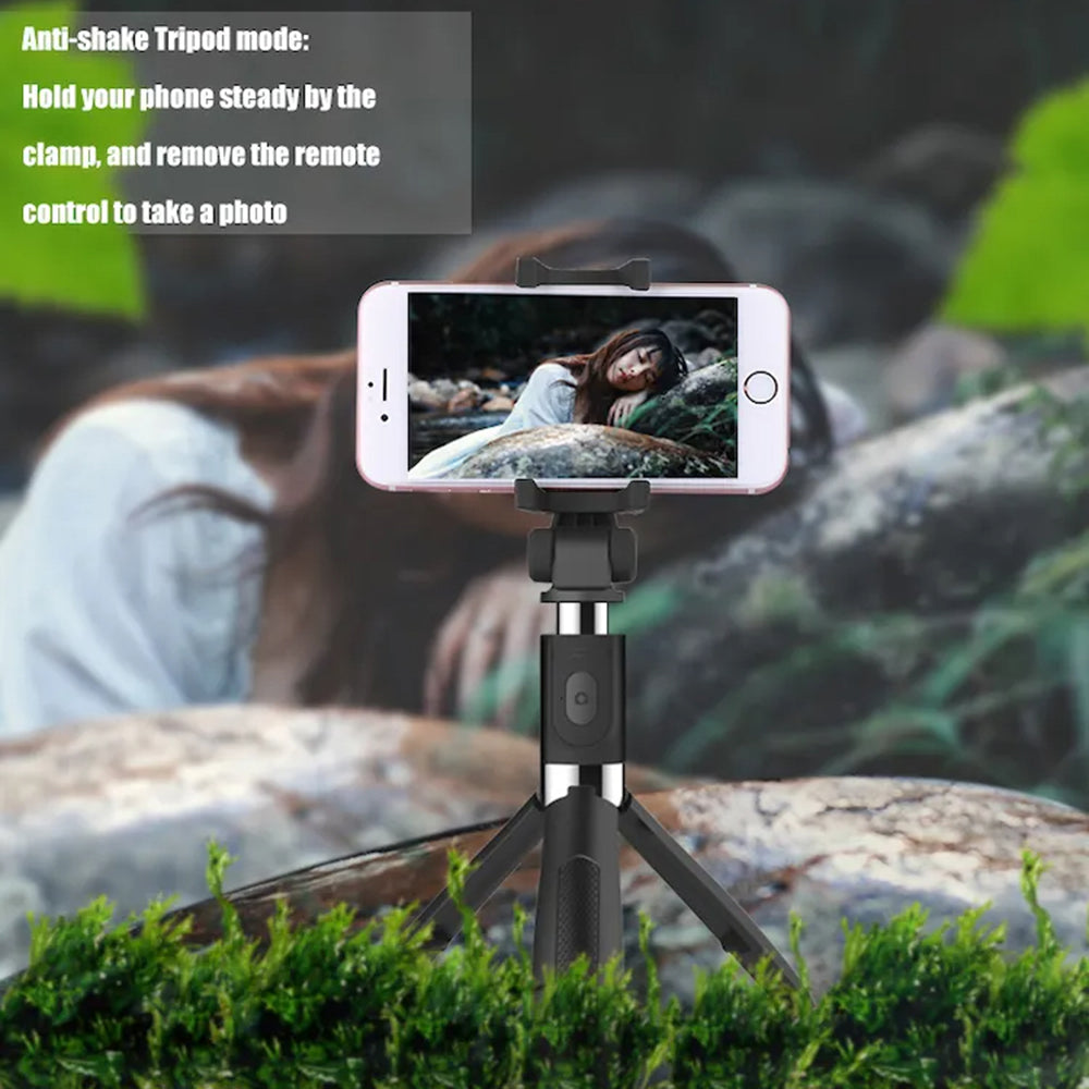 Selfie Stick Bluetooth Techsuit L01, Univerzální, Černý