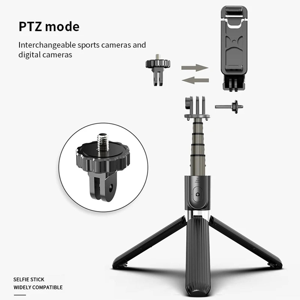 Selfie Stick Bluetooth Techsuit L03, Univerzální, Černý