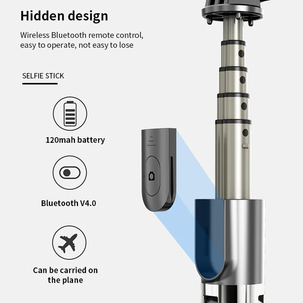 Selfie Stick Bluetooth Techsuit L03, Univerzální, Černý