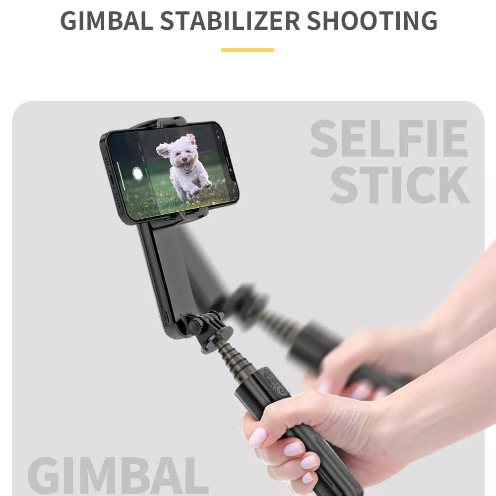 Gimbal Stabilizátor Bluetooth Techsuit L09 Gimbal, Univerzální, Černý