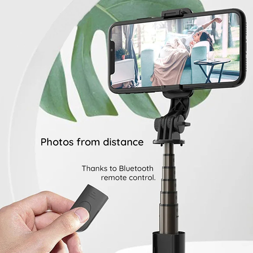 Selfie Stick Bluetooth Techsuit L10, Univerzální, Černý