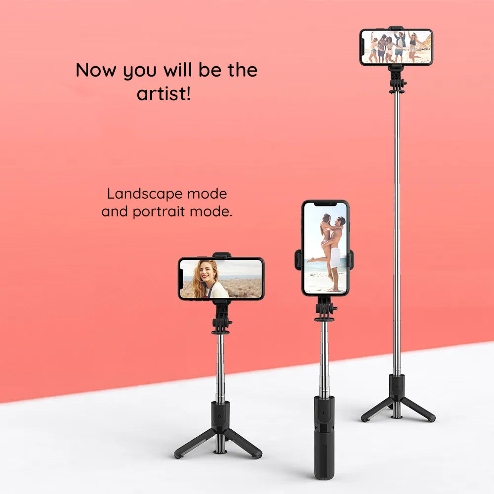 Selfie Stick Bluetooth Techsuit L11, Univerzální, Černý
