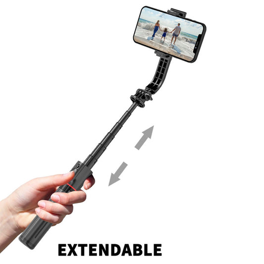 Selfie Stick Bluetooth Techsuit L12, Univerzální, Černý