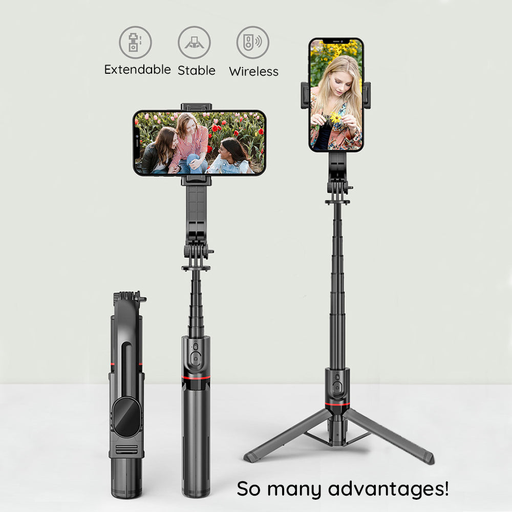 Selfie Stick Bluetooth Techsuit L12, Univerzální, Černý