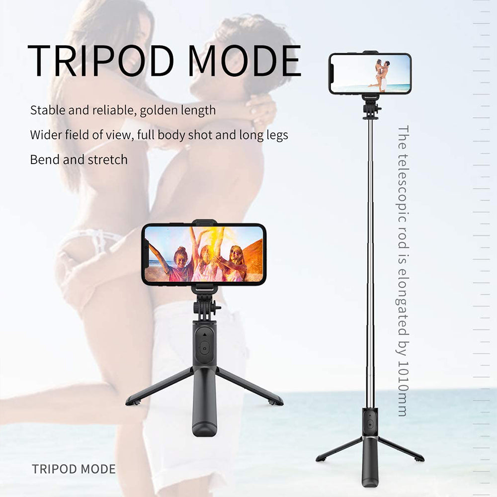 Selfie Stick Bluetooth Techsuit Q01, Univerzální, Bílý