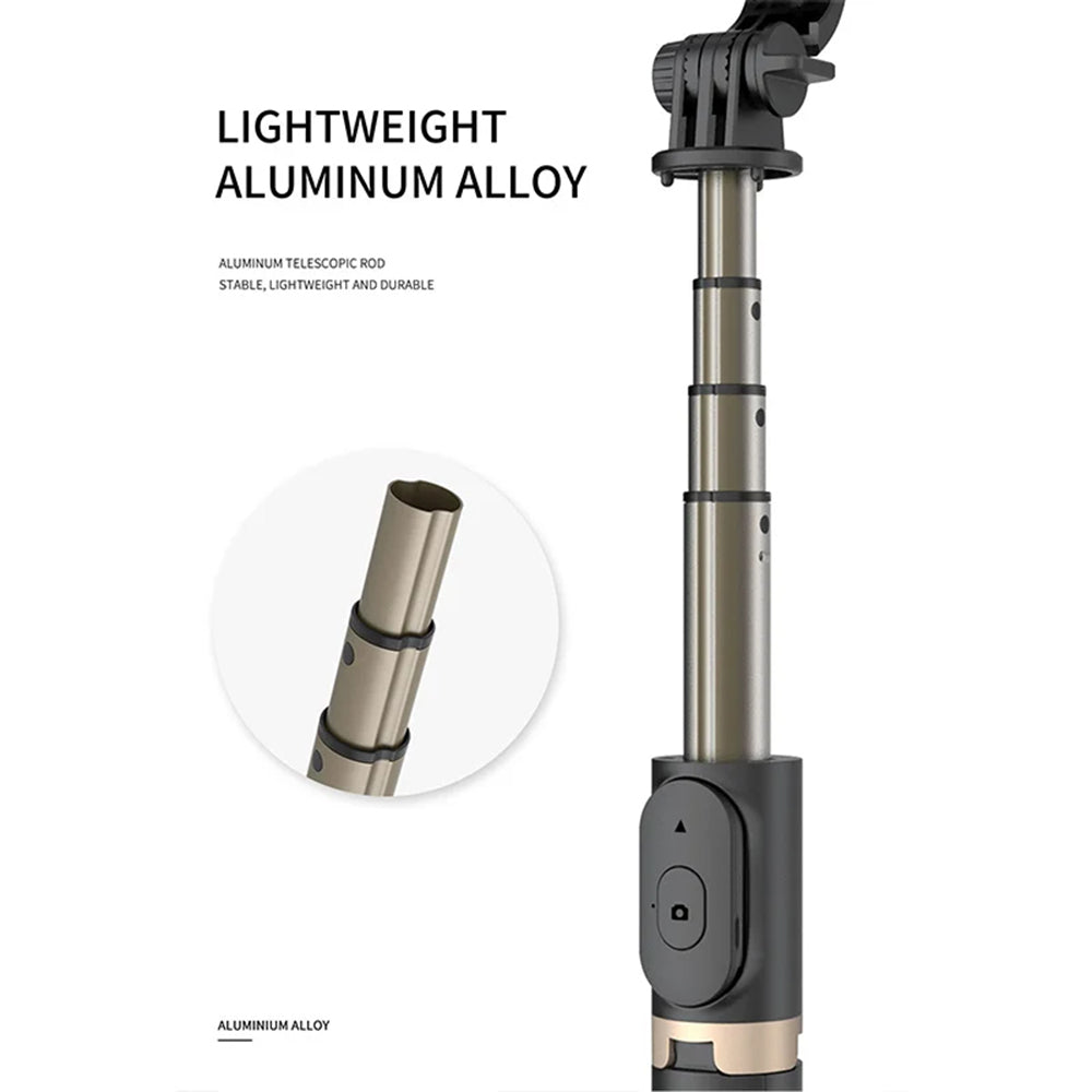 Selfie Stick Bluetooth Techsuit Q03, Univerzální, Černý