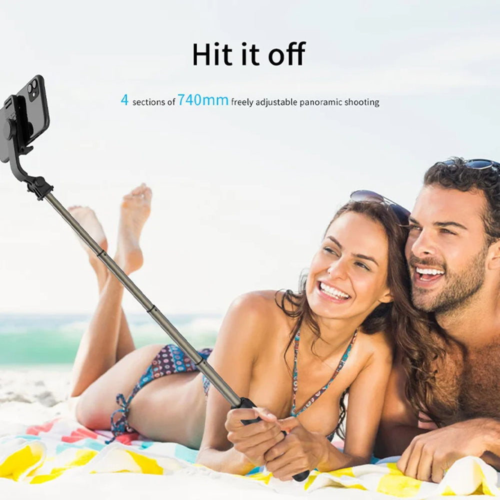 Selfie Stick Bluetooth Techsuit Q03, Univerzální, Černý