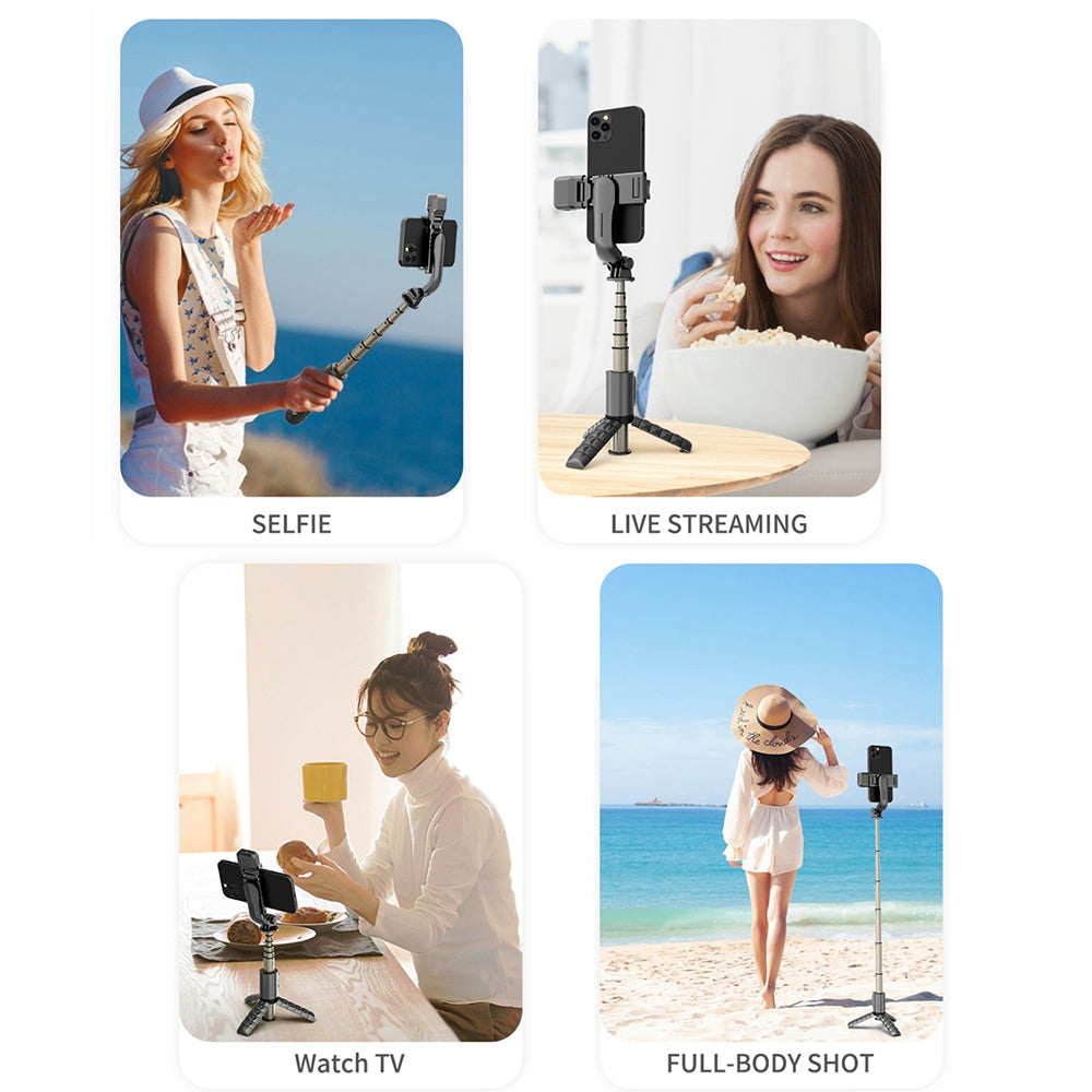 Selfie Stick Bluetooth Techsuit Q10s, Univerzální, Černý