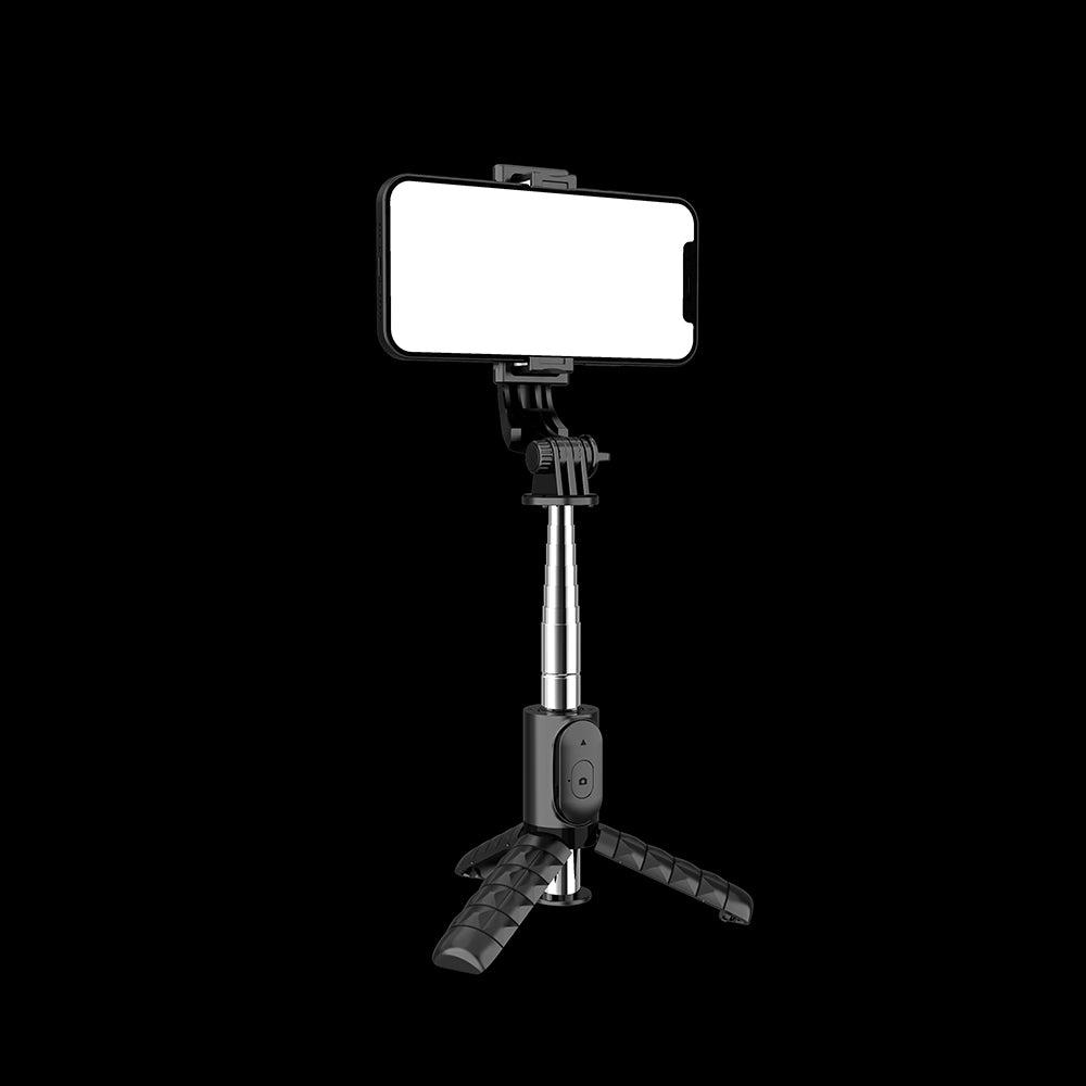 Selfie Stick Bluetooth Techsuit Q11, Universal, Black