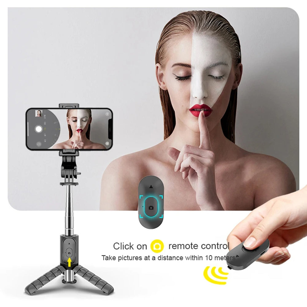 Selfie Stick Bluetooth Techsuit Q11s, Univerzální, Černý