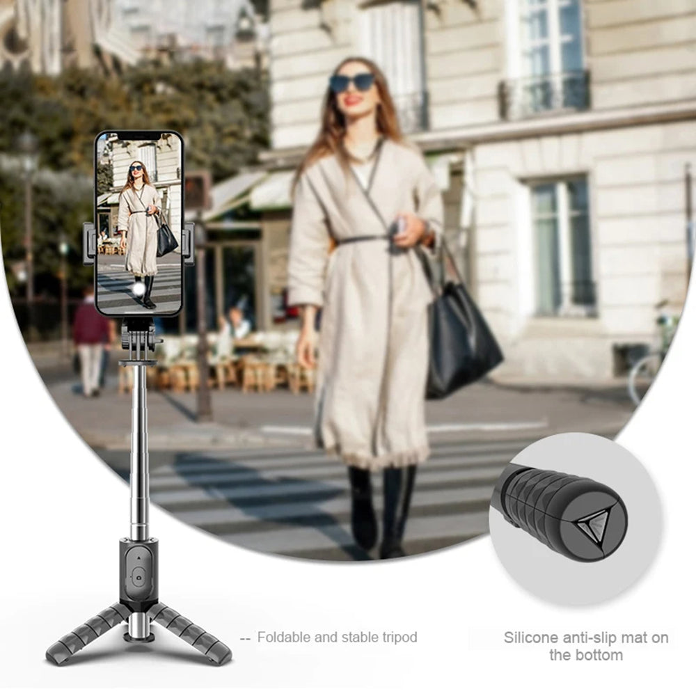 Selfie Stick Bluetooth Techsuit Q11s, Univerzální, Černý