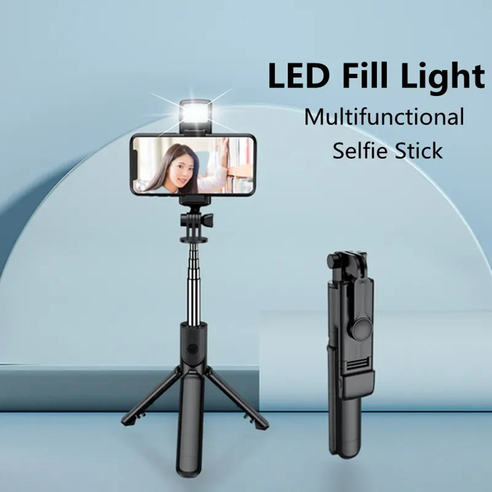 Selfie Stick Bluetooth Techsuit S03-S, Universal, Black