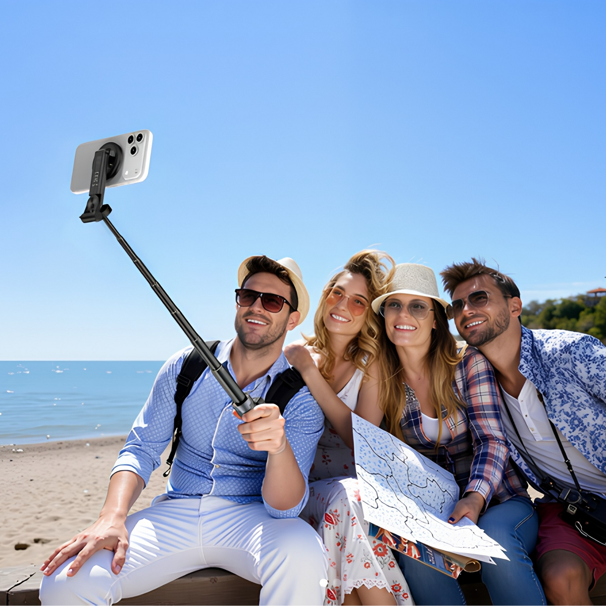 Selfie Stick Bluetooth XO Design SS25 Pro, Univerzální, Černá