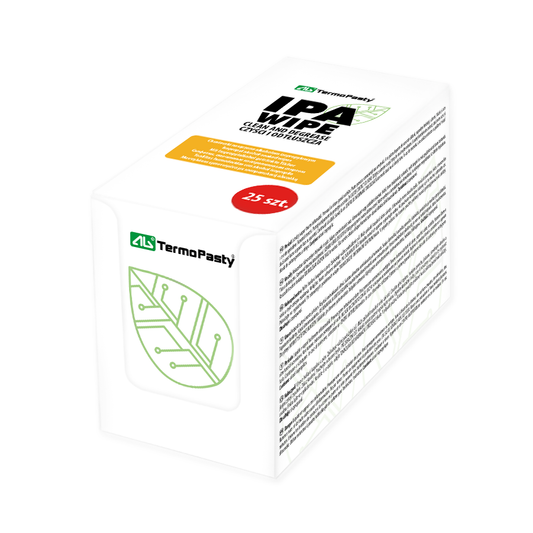 Vlhčené čisticí ubrousky Termopasty s izopropylalkoholem, sada 25 kusů ART.AGT-181