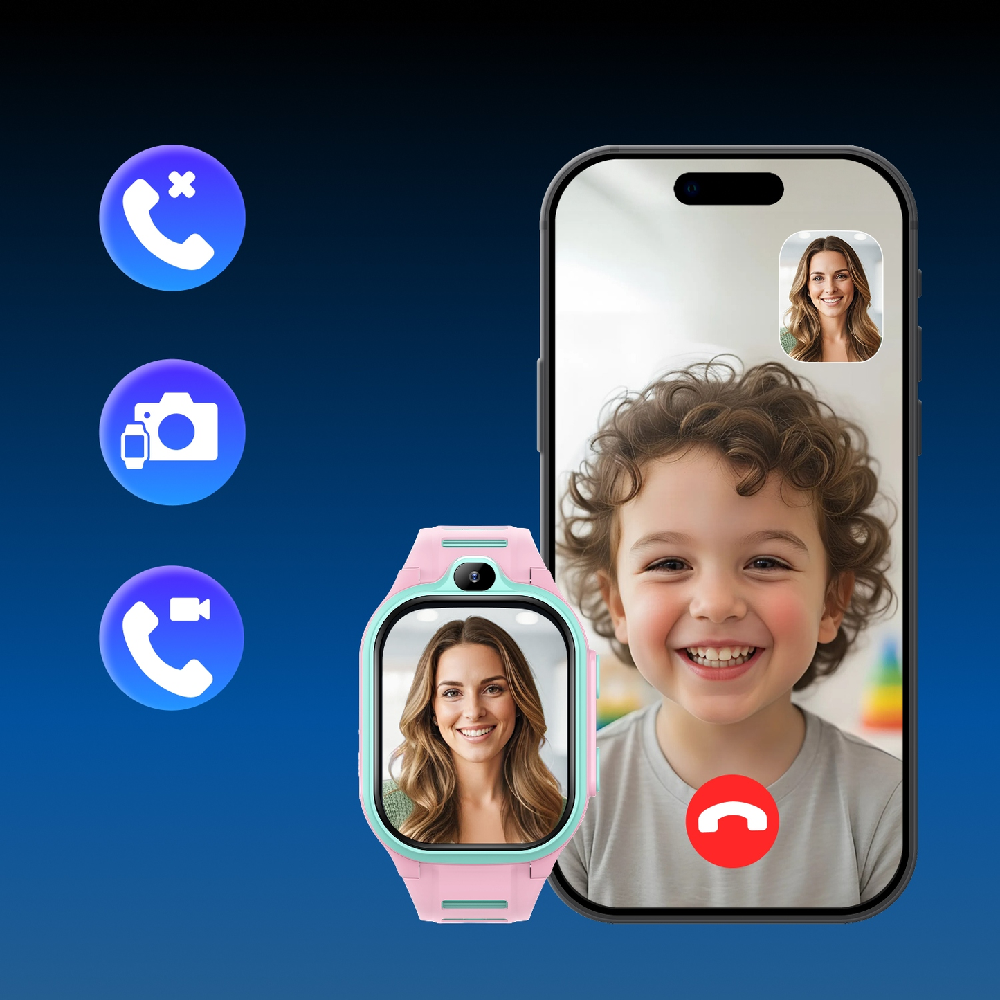 Chytré hodinky Forever Kids Boost KW-530 Call, růžové