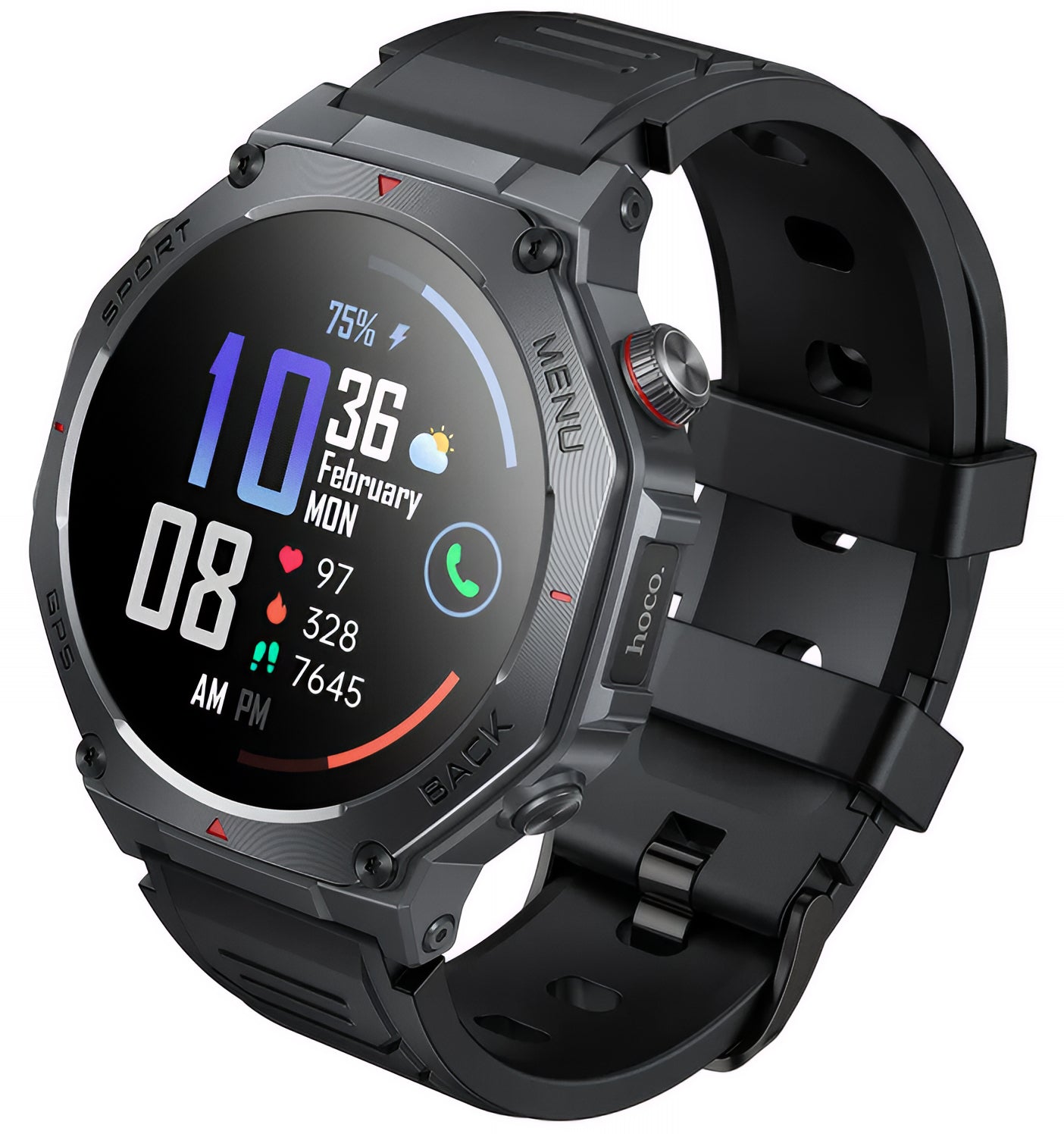 Smartwatch HOCO Y37 Call, Černý