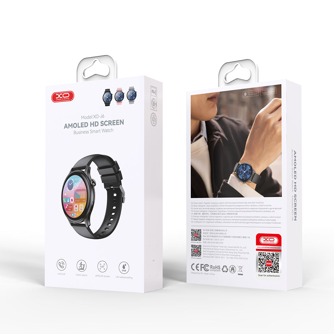 Smartwatch XO Design J6, Černý