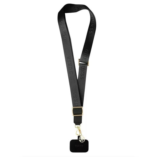 Šňůrka na telefon Guess Link Snap, Černá