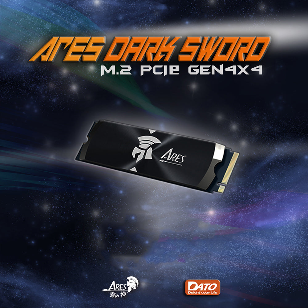 Solid State Drive (SSD) Dato Ares Dark Sword, 1TB, NVMe 1.4, PCIE Gen4x4, Černý ARSDSK-1TB
