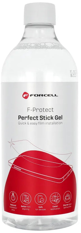 Gelové řešení Forcell Perfect Stick pro aplikaci ochranné fólie z plastu / silikonu, 1l