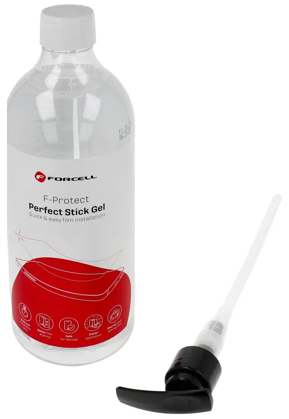 Gelové řešení Forcell Perfect Stick pro aplikaci ochranné fólie z plastu / silikonu, 1l