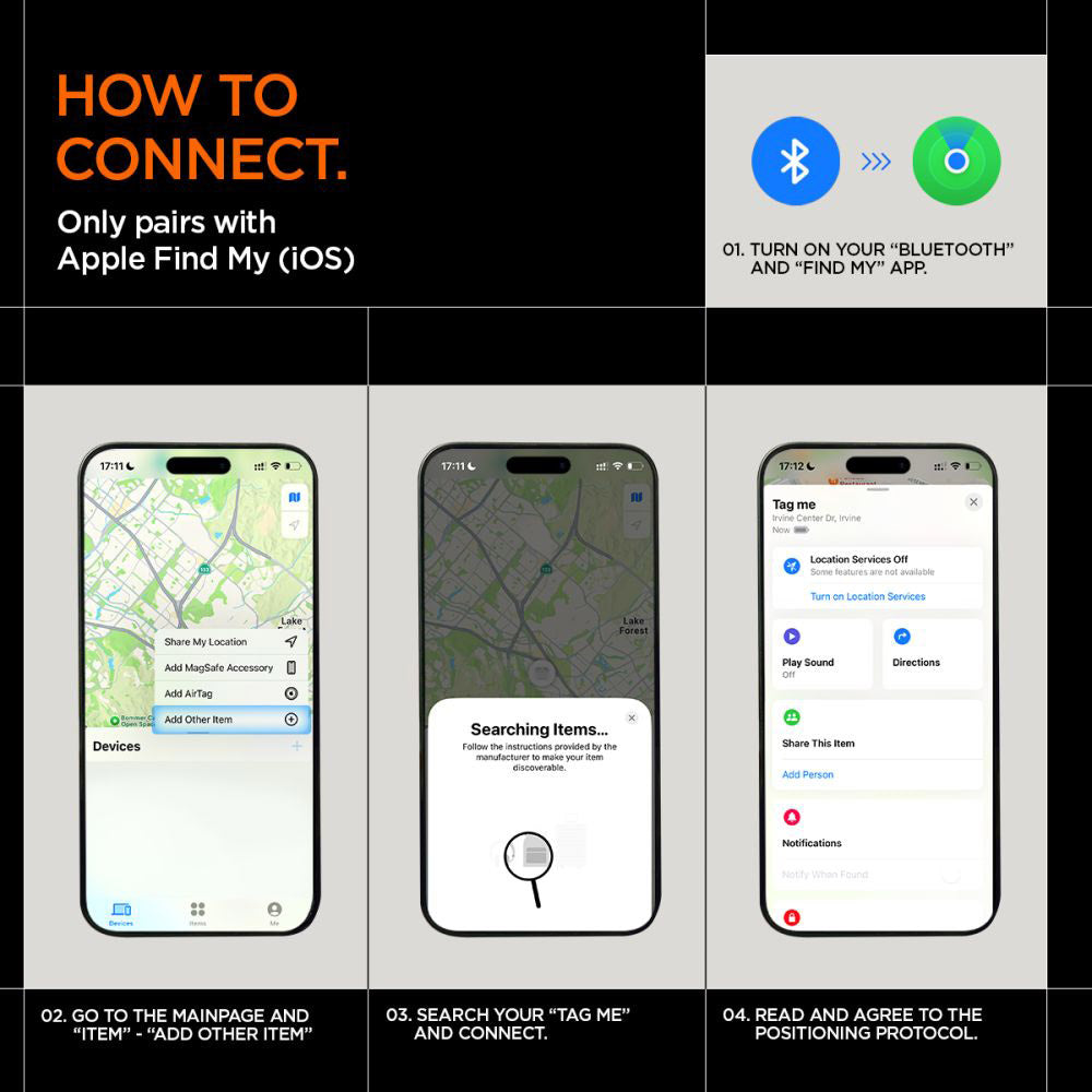 Spigen SmartTag TagMe pro iOS Series, Černý