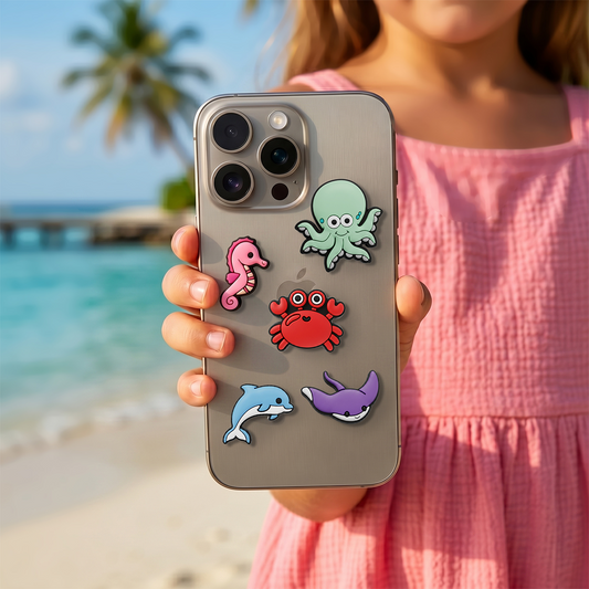 3D OEM Ocean nálepka pro kryt telefonu / tabletu, sada 5 kusů, vícebarevná