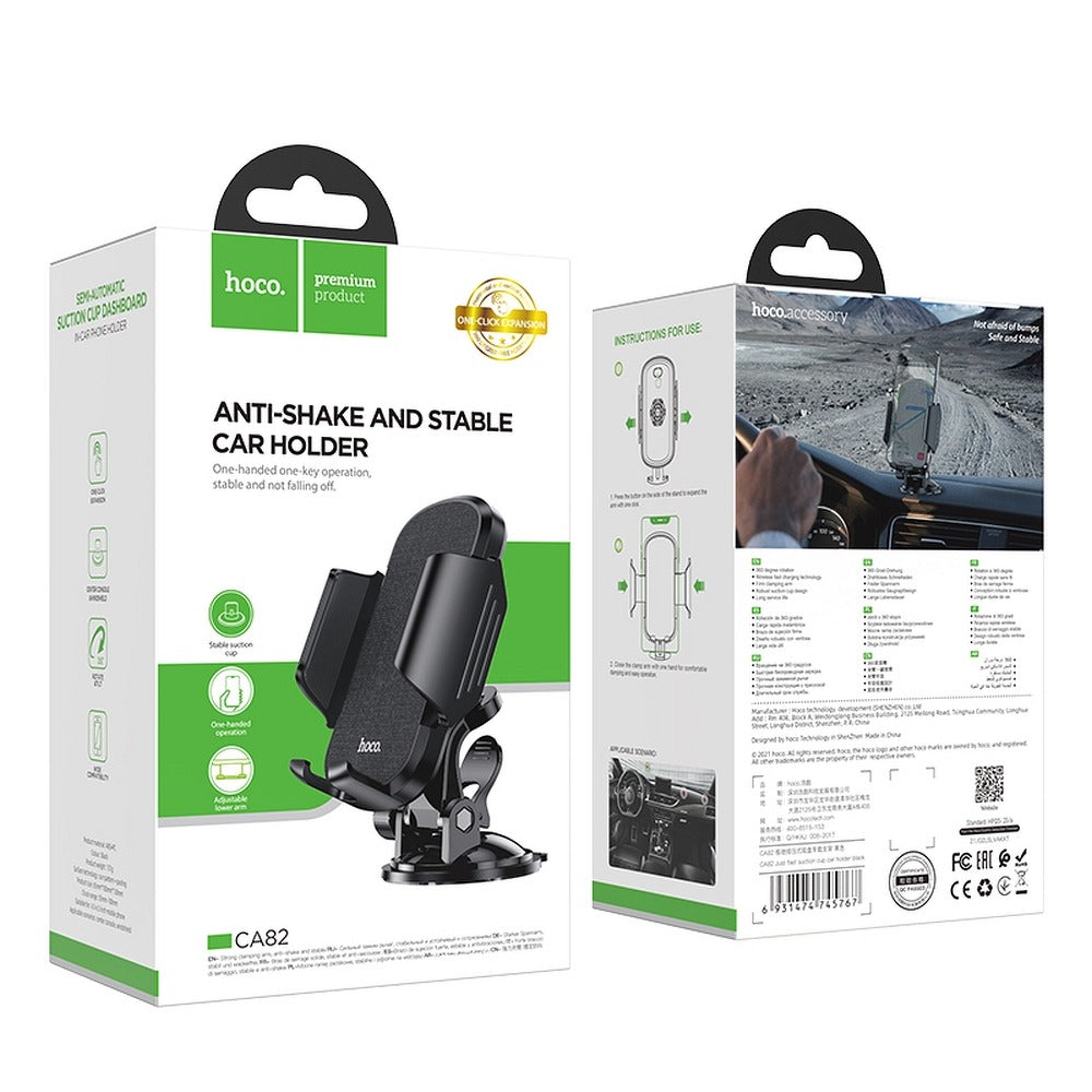 Auto držák HOCO CA82 Just Fast, Univerzální, Černý
