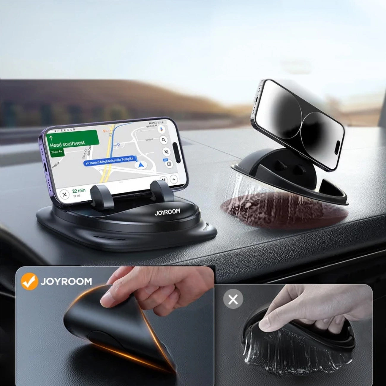 Auto držák Joyroom JR-ZS354, 4palcový - 7palcový, Černý