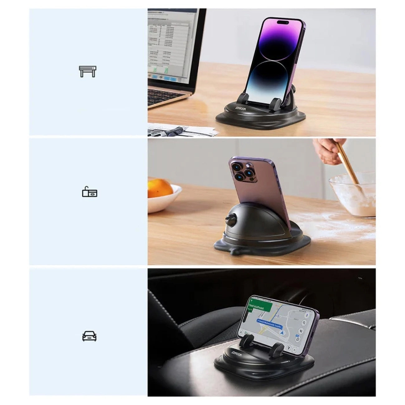 Auto držák Joyroom JR-ZS354, 4palcový - 7palcový, Černý