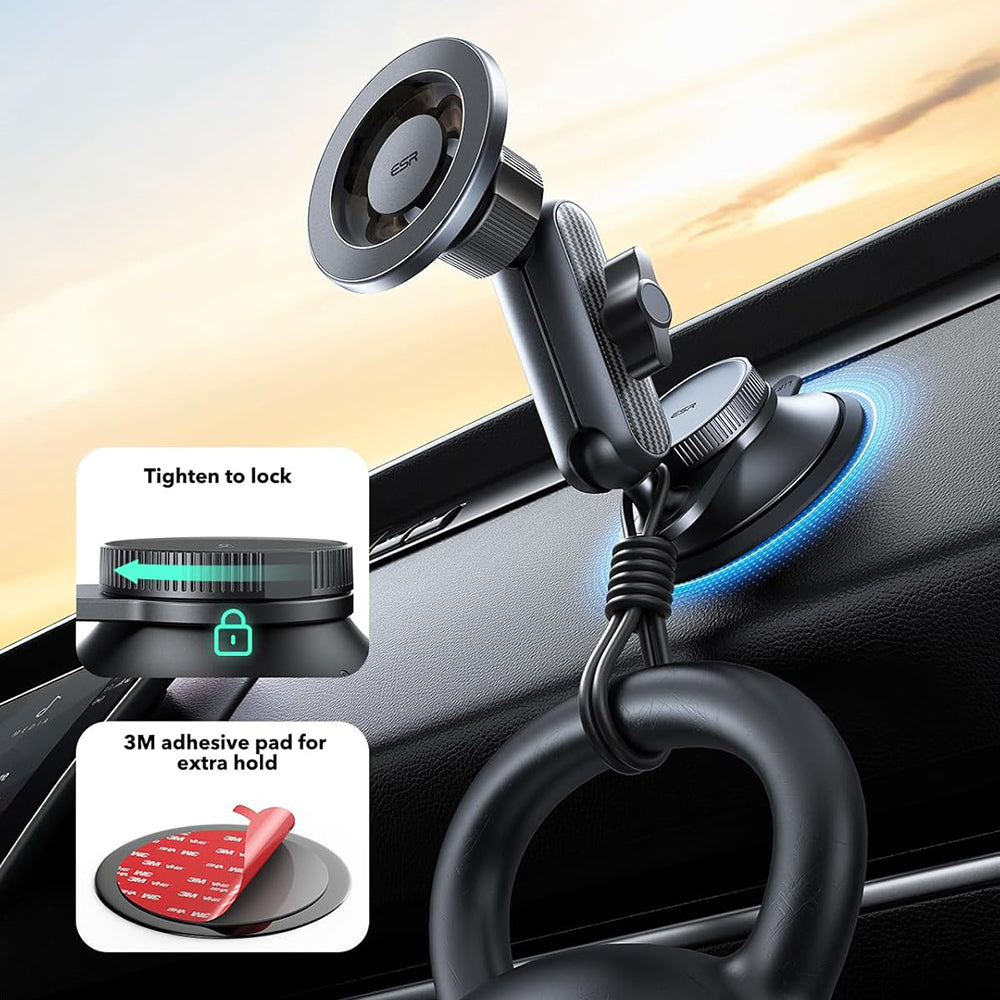 Magnetický držák do auta ESR OmniLock Dash, Univerzální, Černý