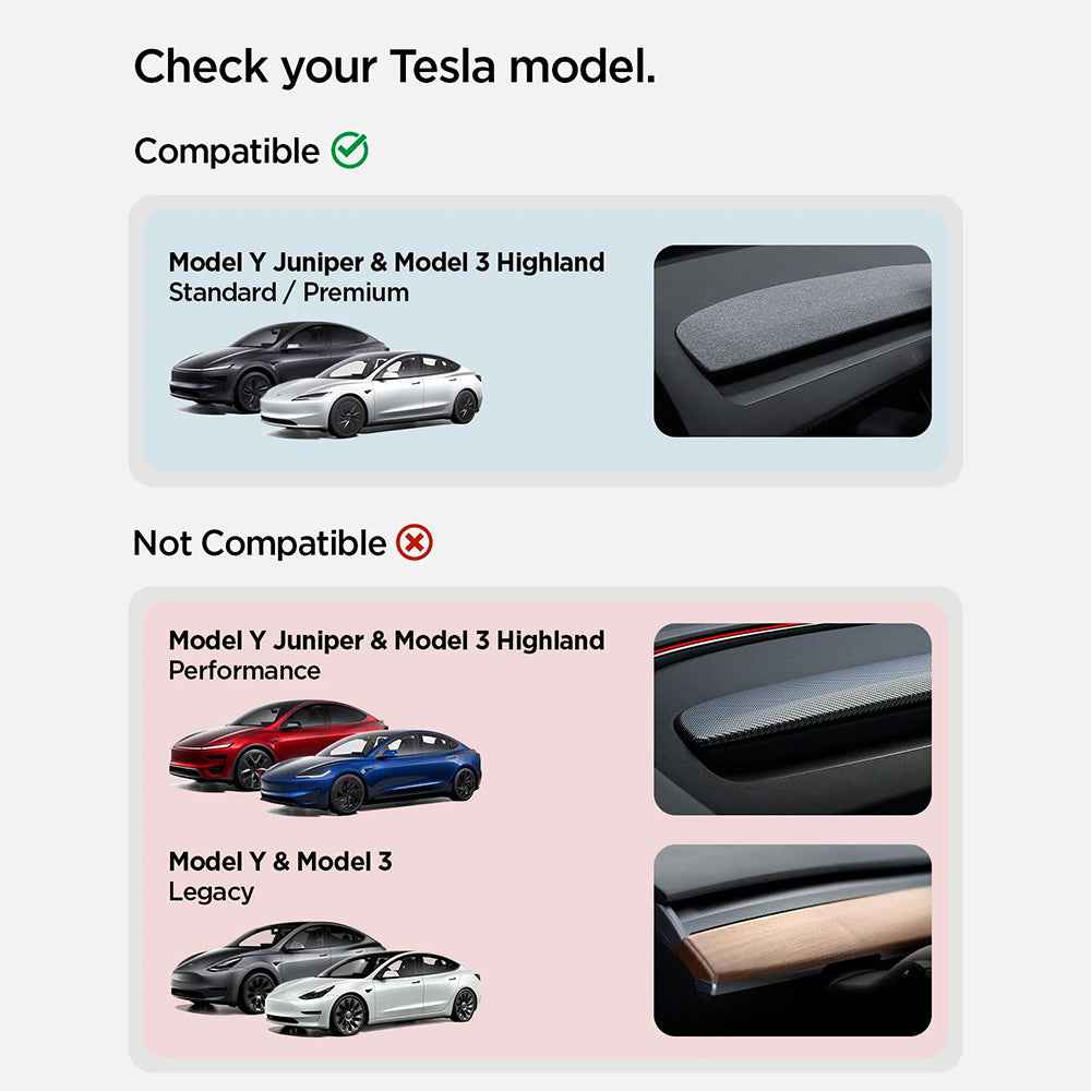 Magnetický držák do auta Spigen TAM100 pro Tesla Y Juniper / 3 Highland, černý