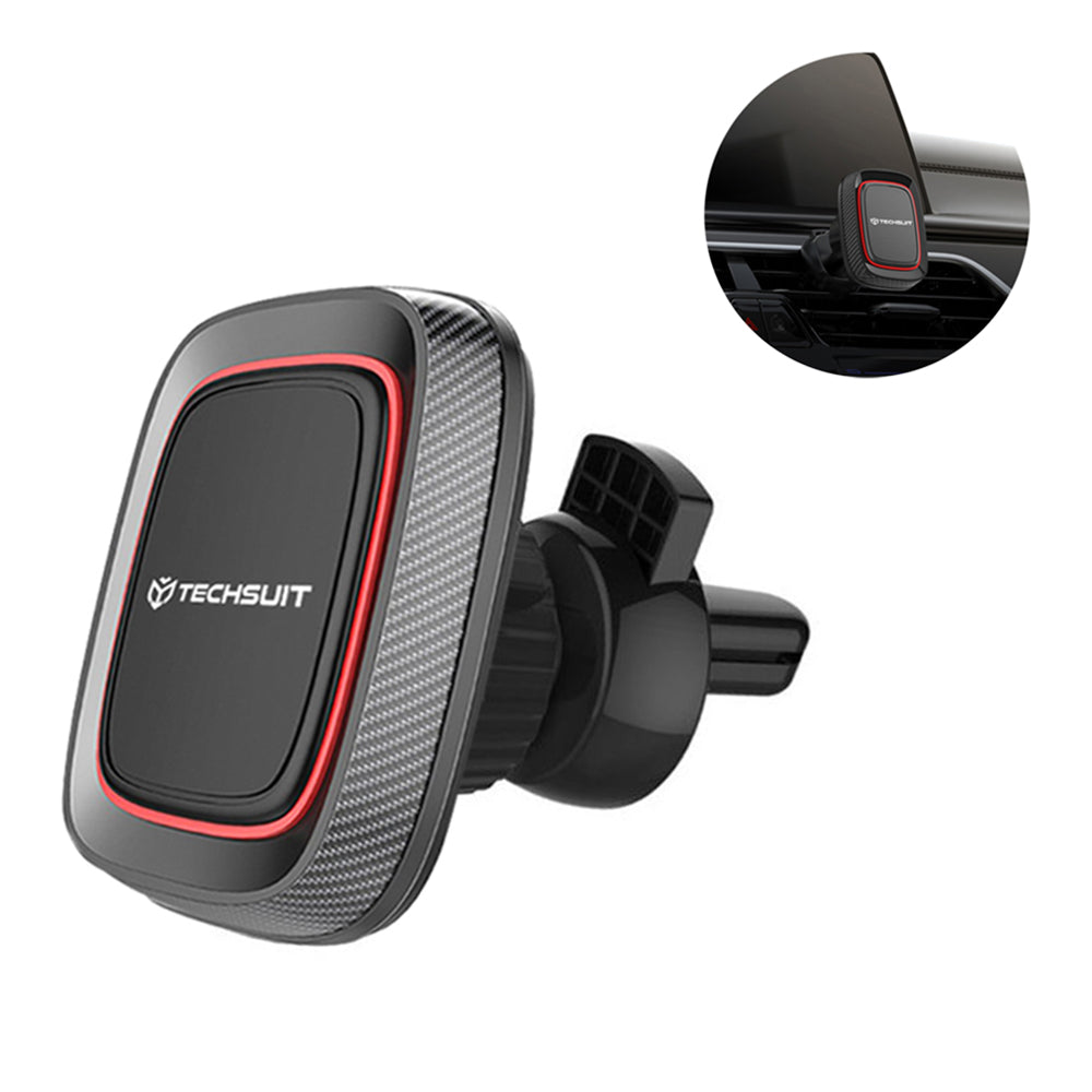 Magnetický držák do auta Techsuit S5, Univerzální, Černý Červený
