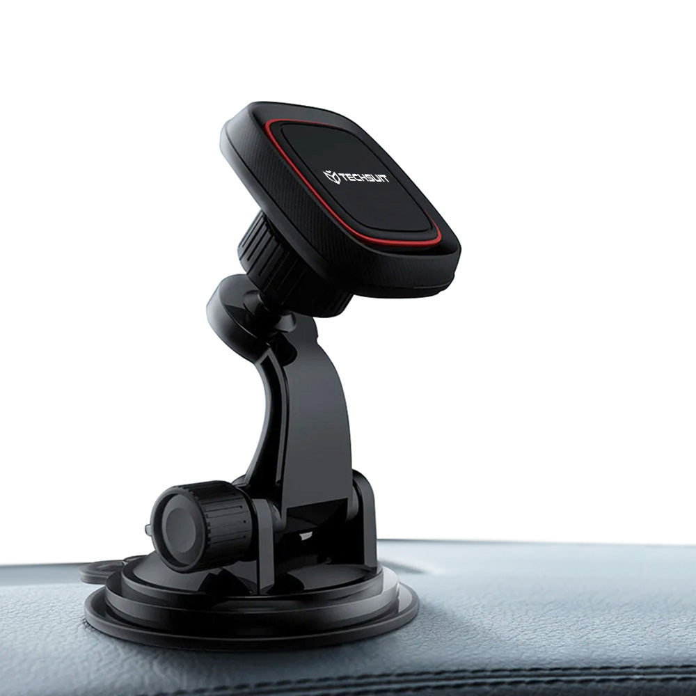 Magnetický držák do auta Techsuit S6, Univerzální, Černý Červený