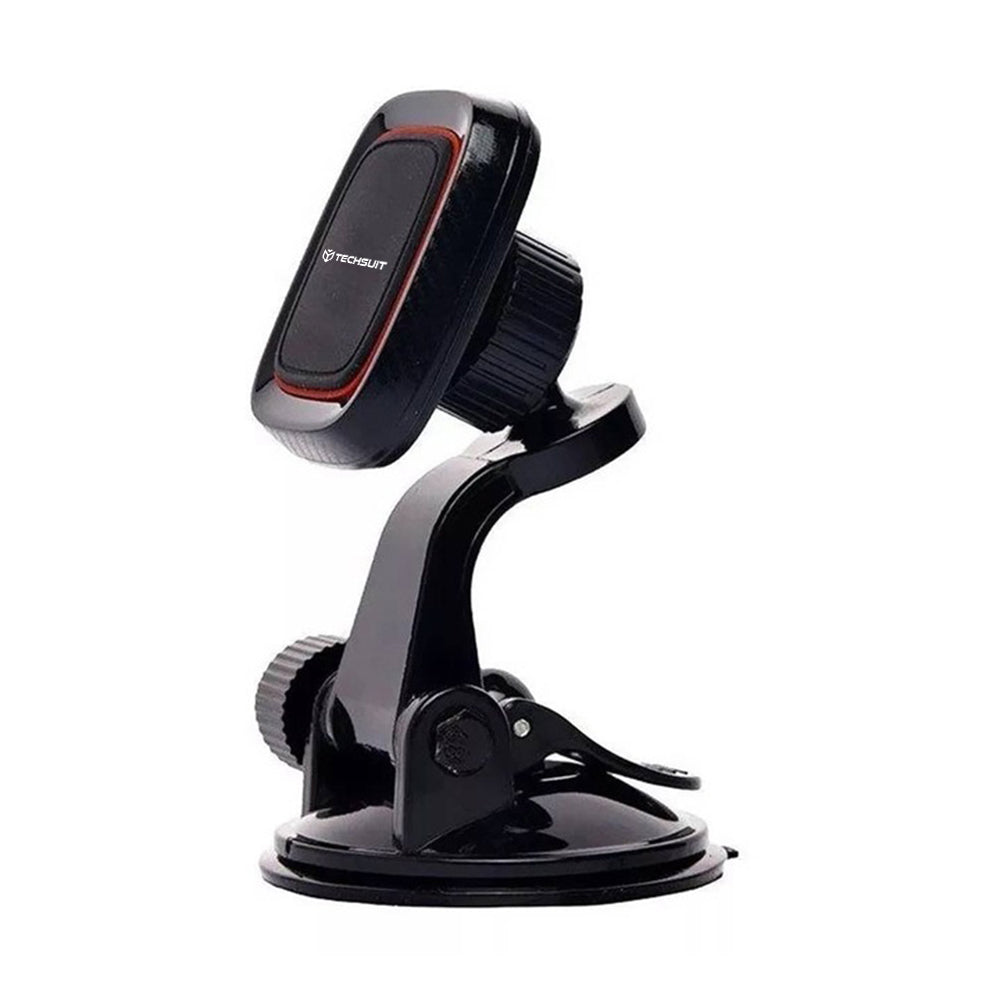 Magnetický držák do auta Techsuit S6, Univerzální, Černý Červený