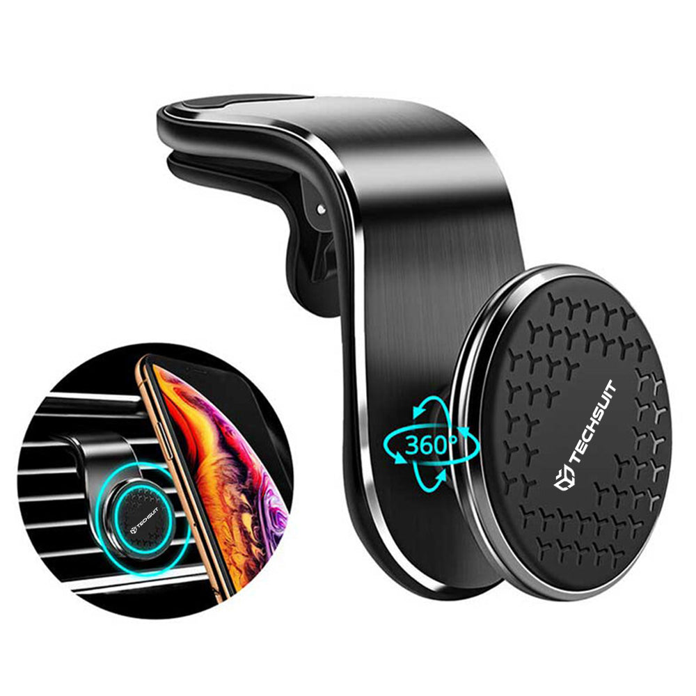 Magnetický držák do auta Techsuit S8, Univerzální, Stříbrný