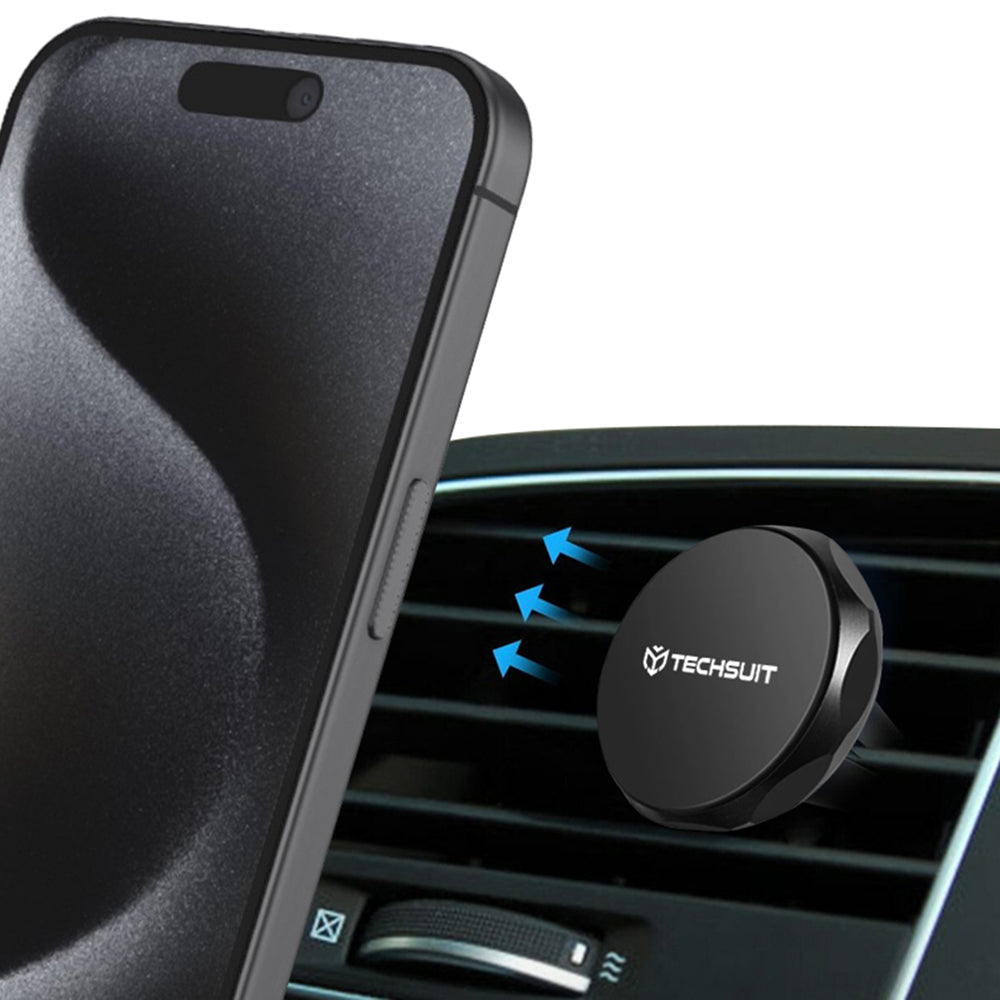 Magnetický držák do auta Techsuit S9, Univerzální, Stříbrný