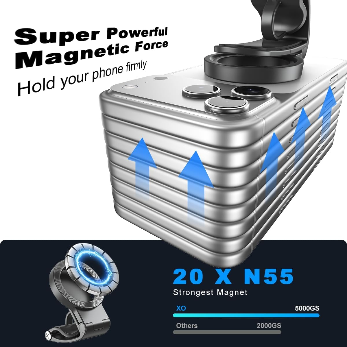 Magnetický držák do auta XO Design C191, univerzální, černý