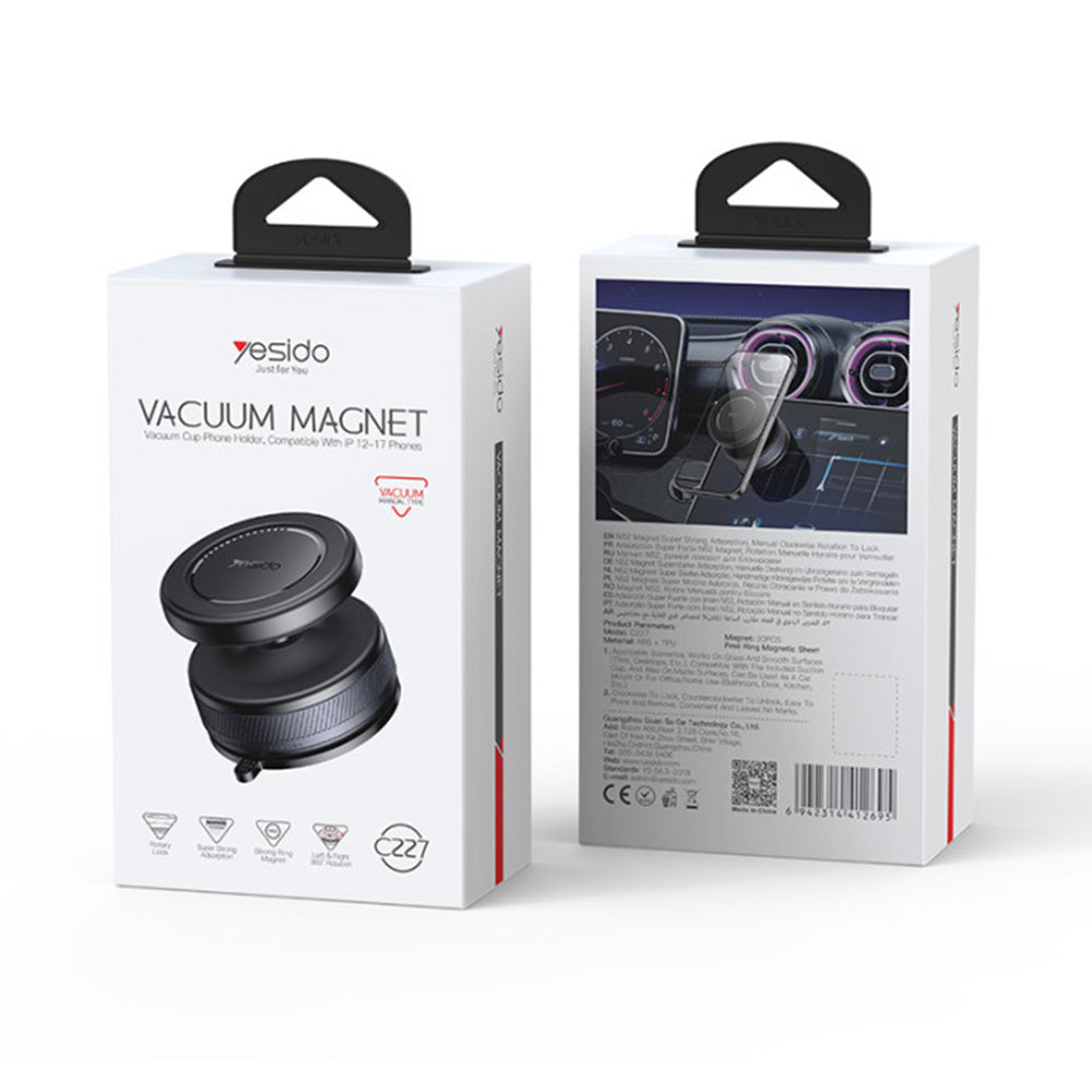 Magnetický držák do auta Yesido C227, Univerzální, Černý