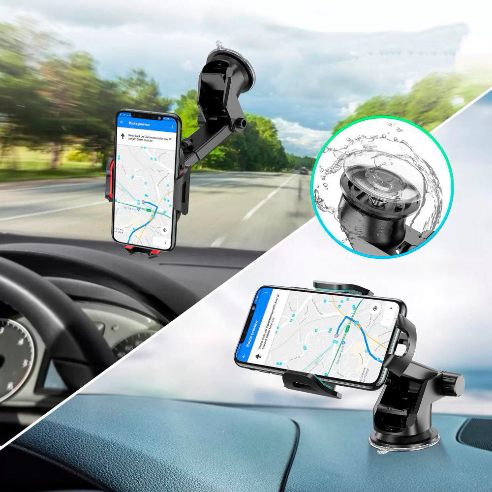 Auto držák Techsuit S113, Univerzální, Černý