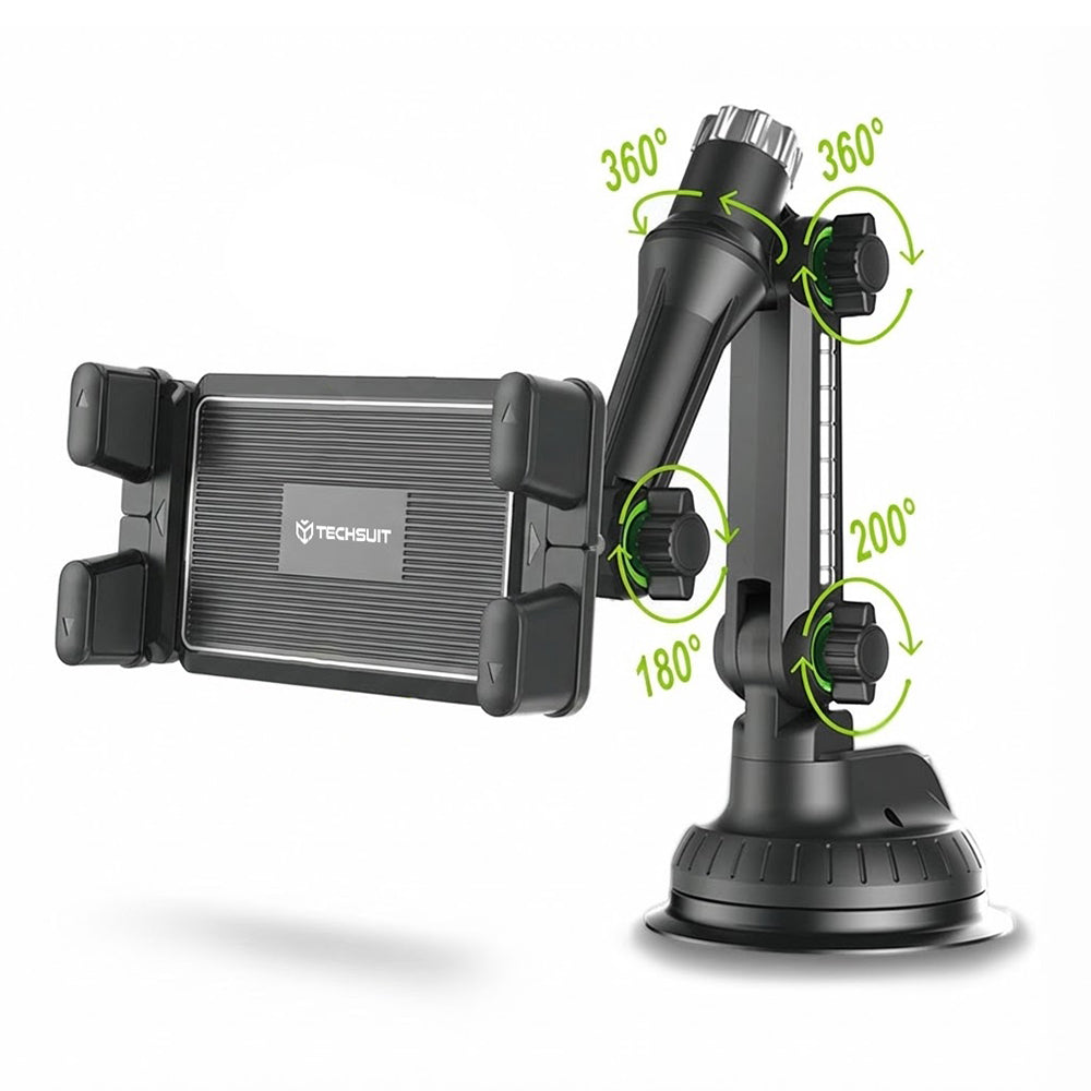 Auto držák Techsuit ST1 pro Telefon / Tablet, 4.7inch - 12.9inch, Černý